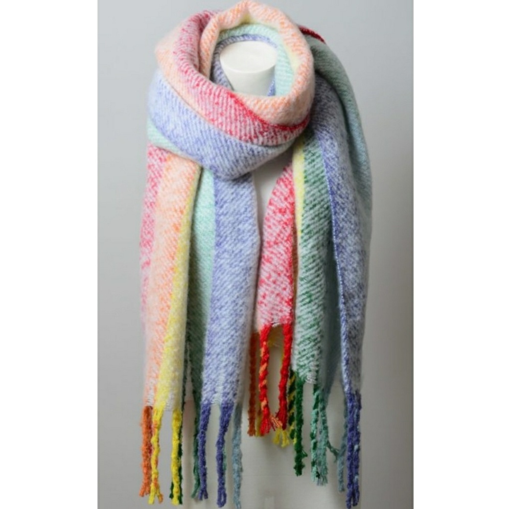 💓LAST ONE💓 🌿OVERSIZED RAINBOW SCARF🌿 - Picture 4 of 4